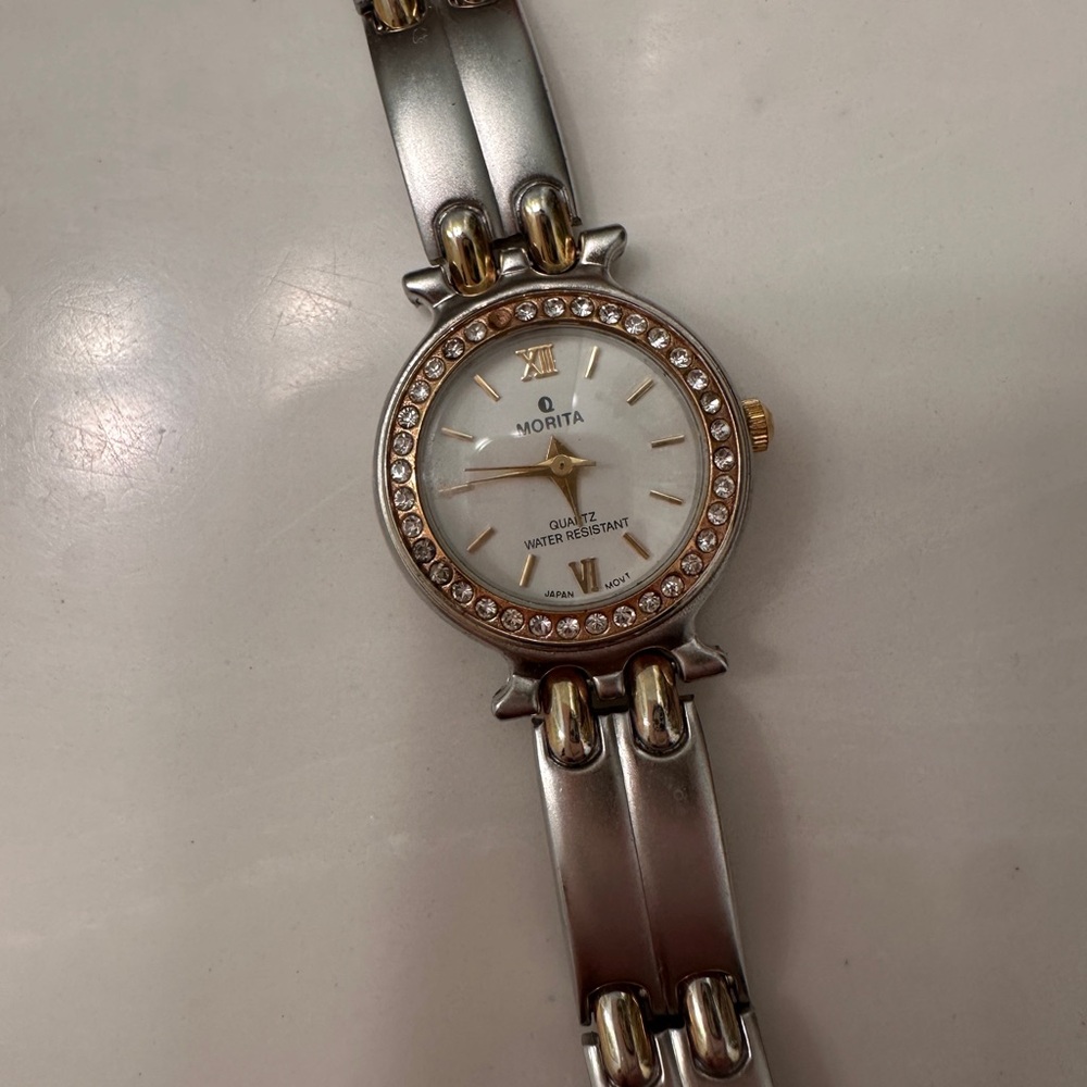 Morita gold and silvered watch